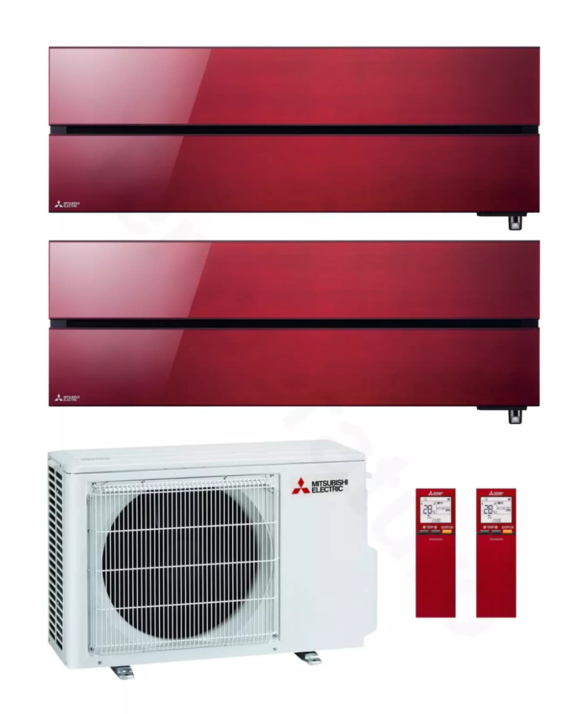 Mitsubishi Electric Diamond Ruby Red Multi 2.5kW + 3.5kW
