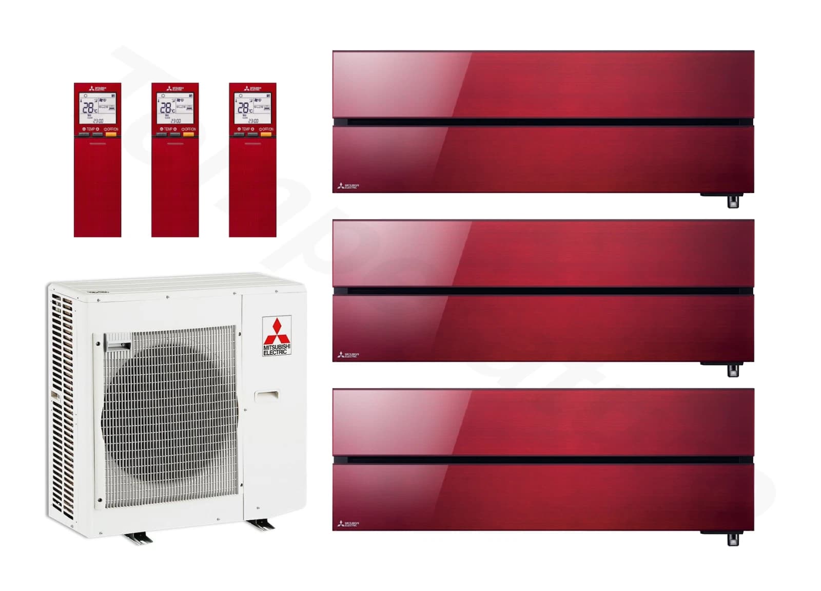 Mitsubishi Electric Diamond Ruby Red triple 3* 2.5kW