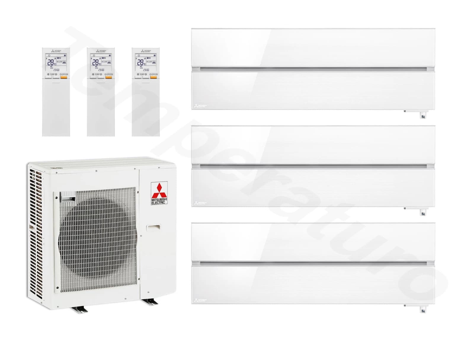 Mitsubishi Electric Premium natural white Triple 3* 2.5kW