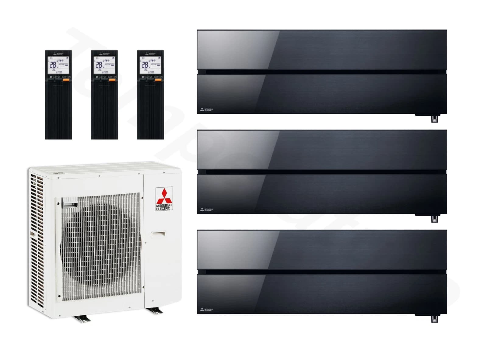 Mitsubishi Electric Premium Onyx Black Triple 3* 2.5kW