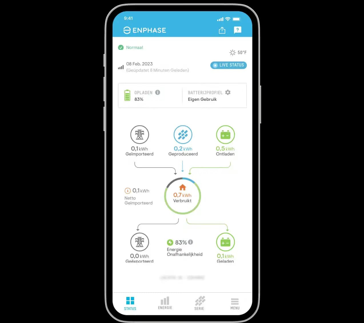 Smart control app screenshot 1